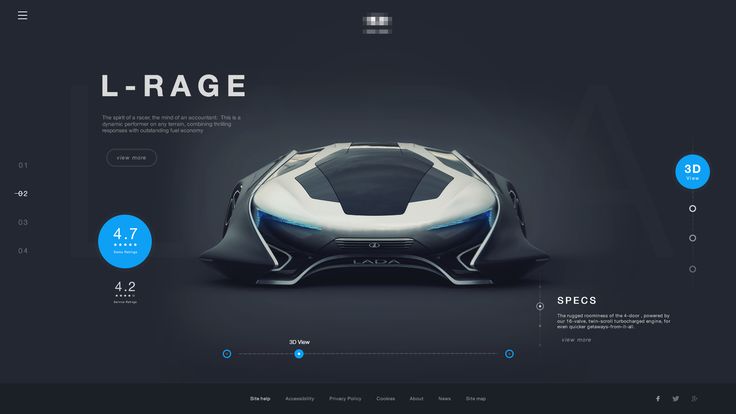 Concept Car website by Nick Buturishvili