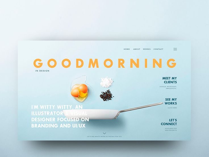 #GOODMORNING (start page concept)