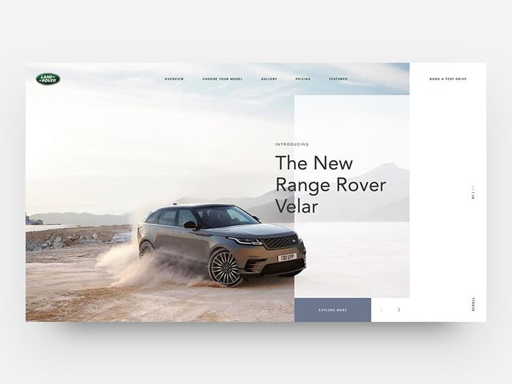 Range Rover Velar – Homepage Concept